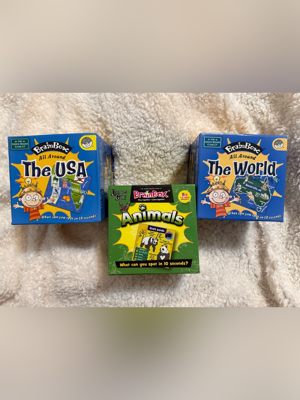 BrainBox Bundle, The 10 Minute Brain Challenge; “Animals, The USA & The World”
